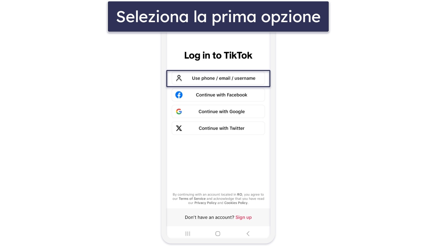 Come eliminare l’account TikTok se non hai accesso