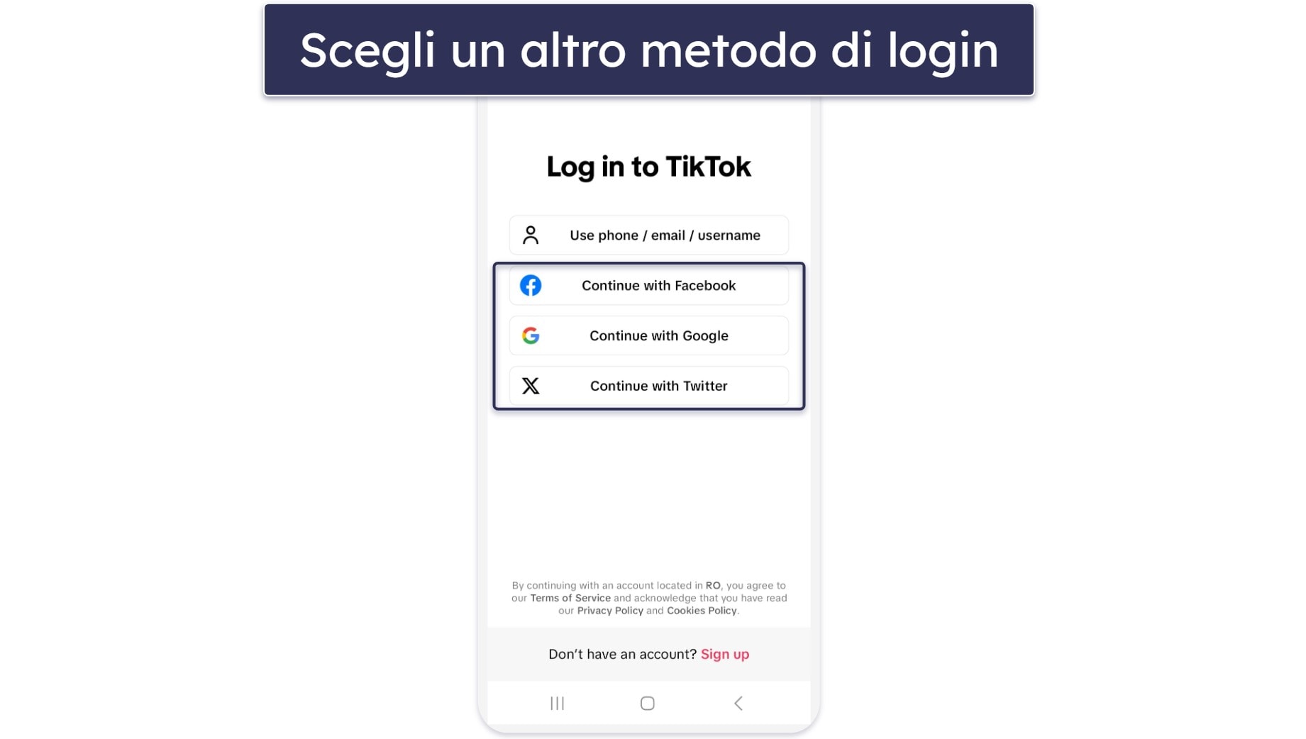 Come eliminare l’account TikTok se non hai accesso