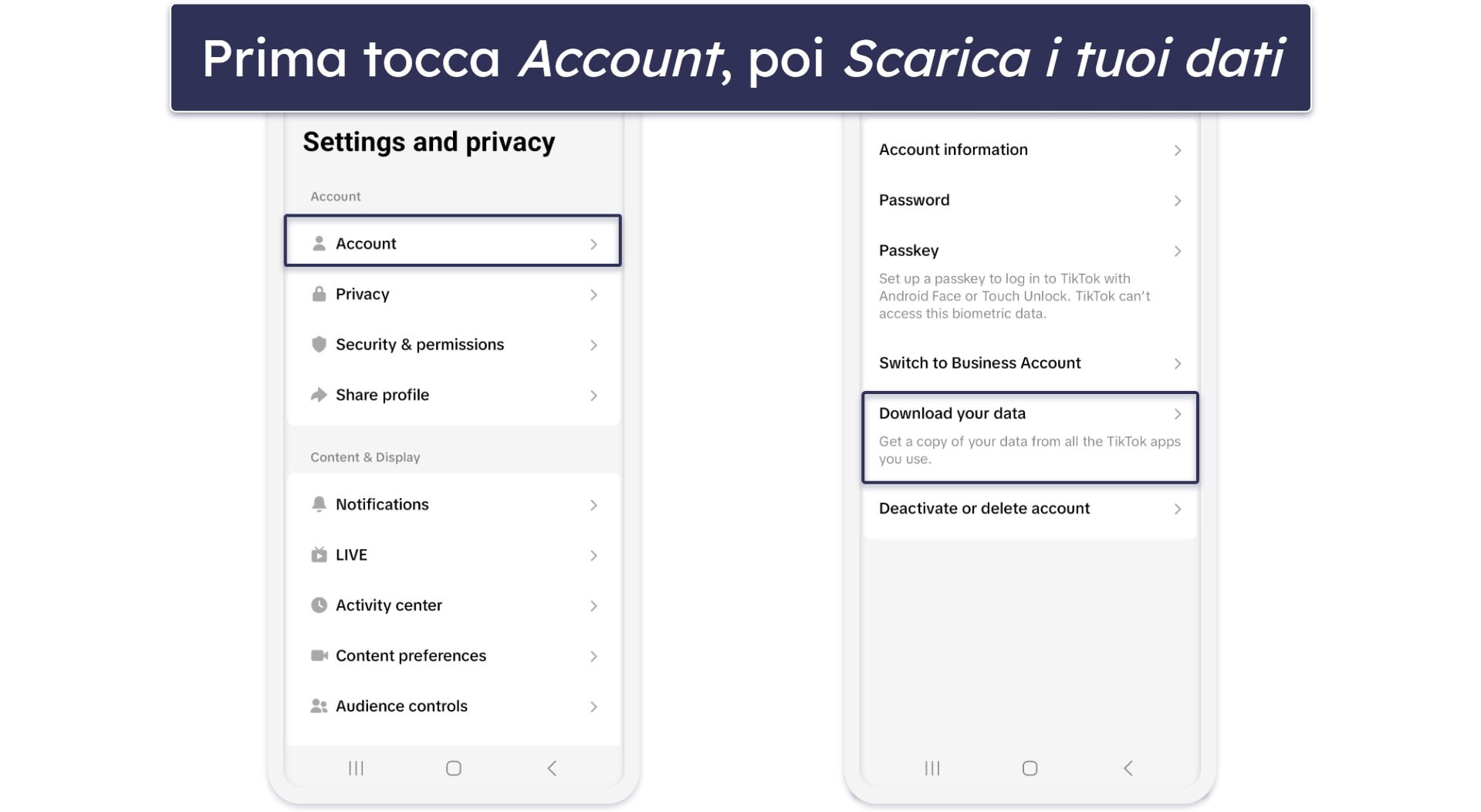 Come effettuare il backup del tuo account TikTok prima di eliminarlo