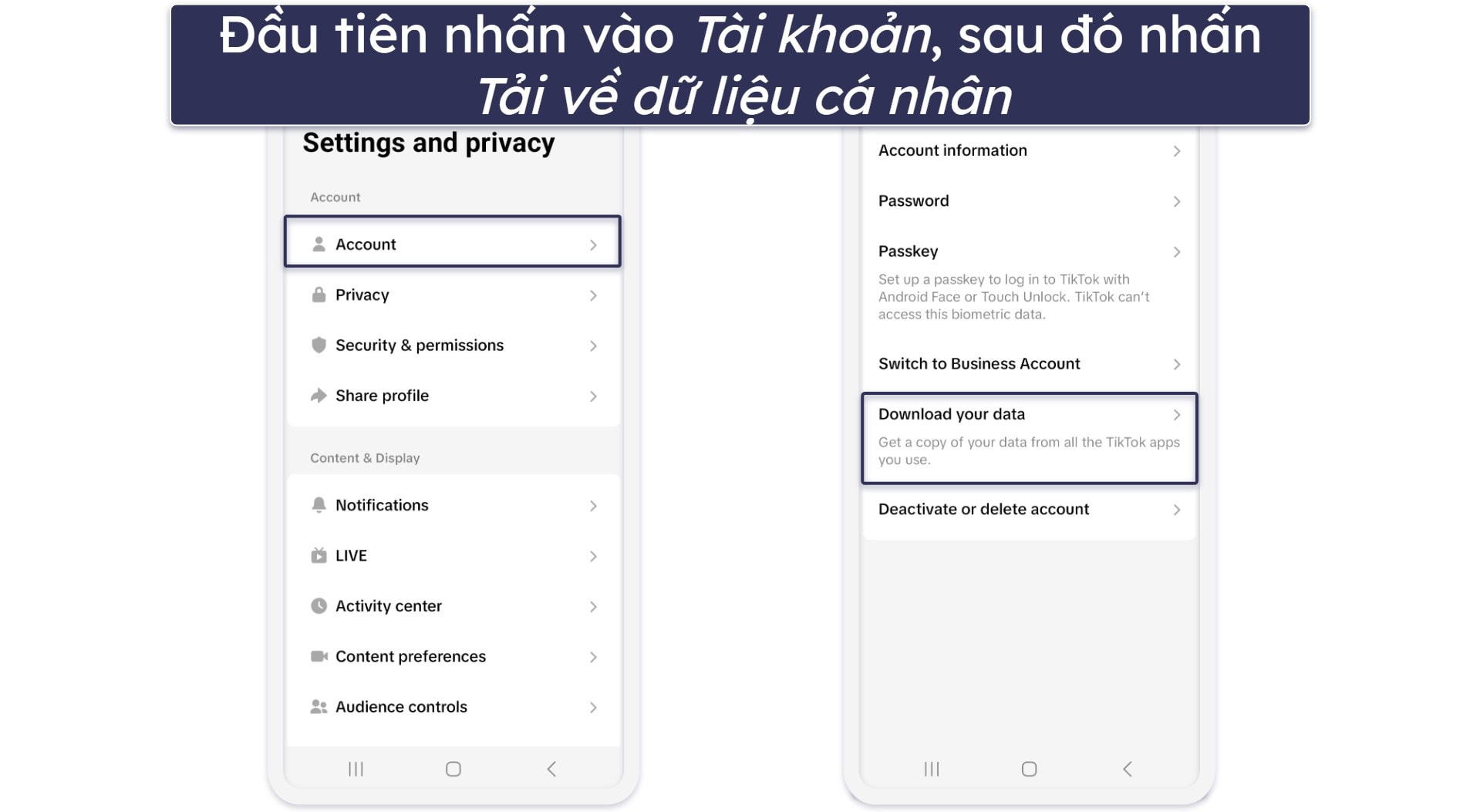 Cách sao lưu tài khoản TikTok của bạn trước khi bạn xóa nó