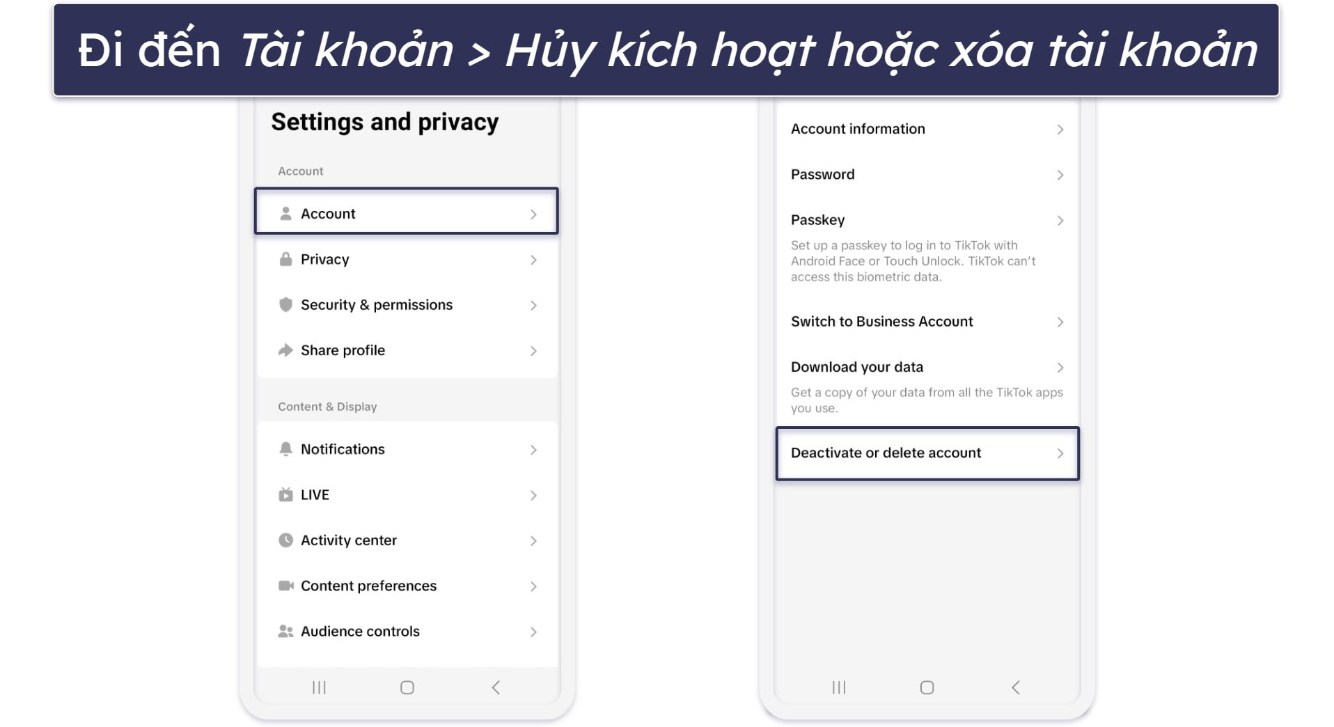 Cách hủy kích hoạt tài khoản TikTok của bạn