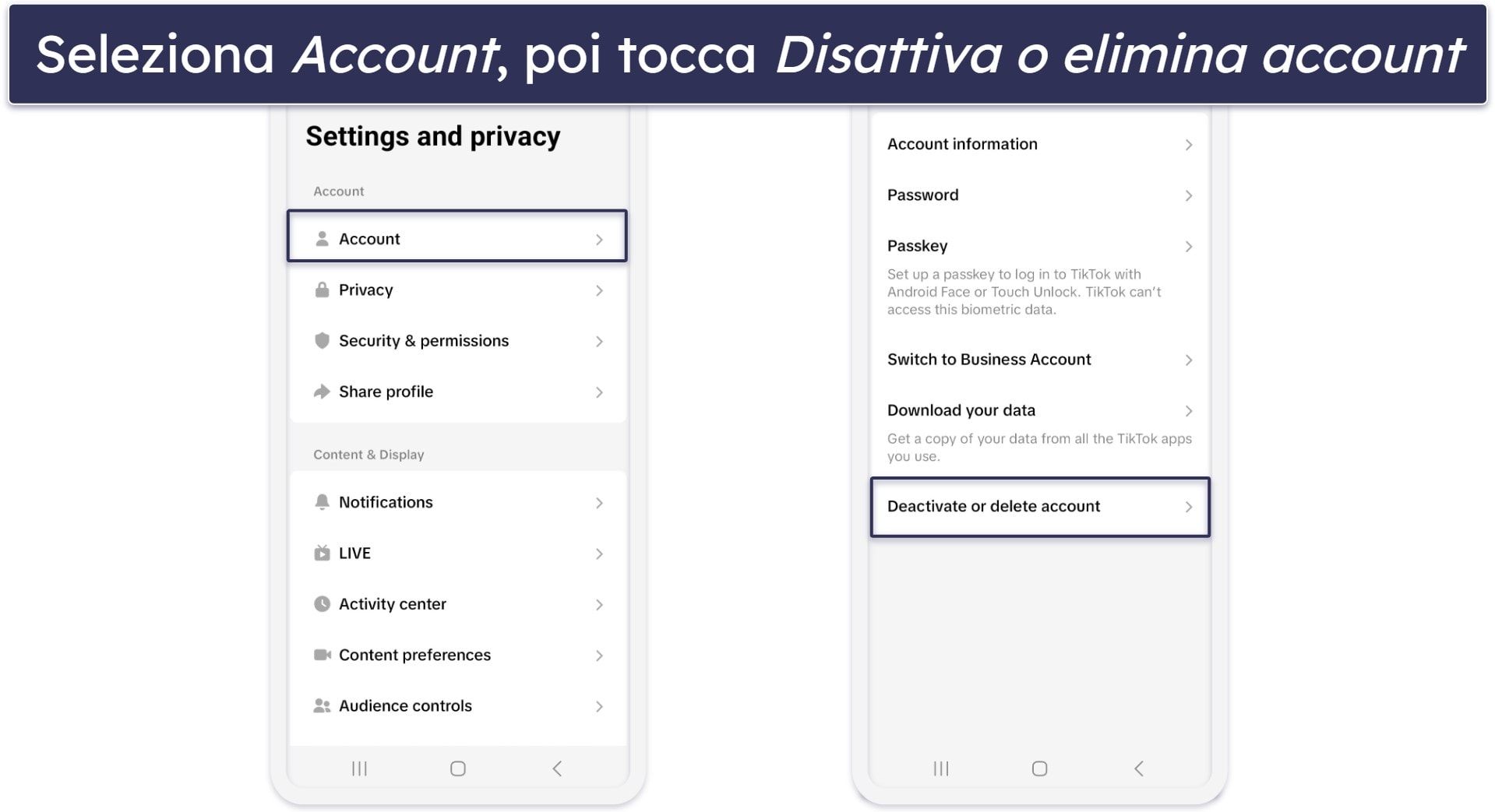 Come eliminare il tuo account TikTok