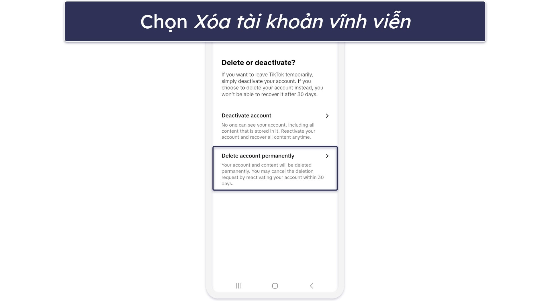 Cách xóa ID TikTok của bạn