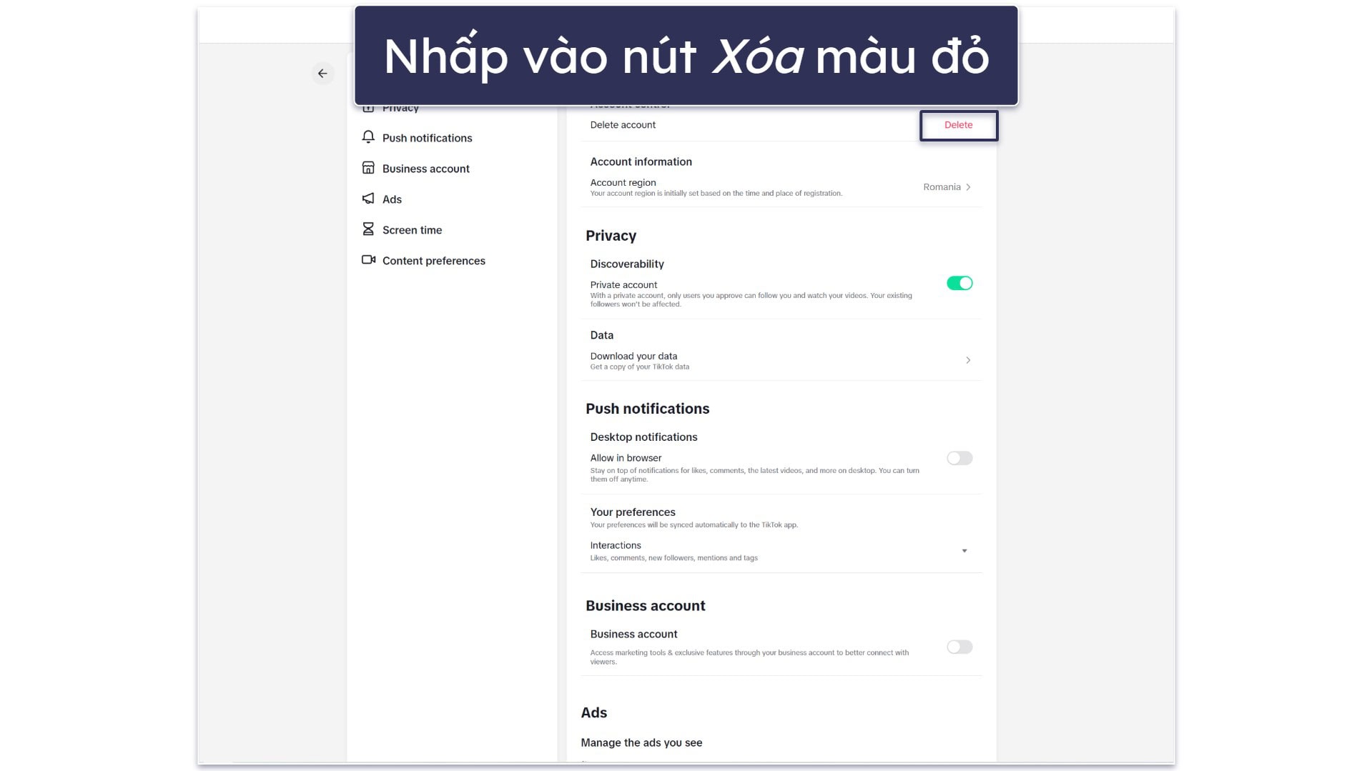 Cách xóa ID TikTok của bạn