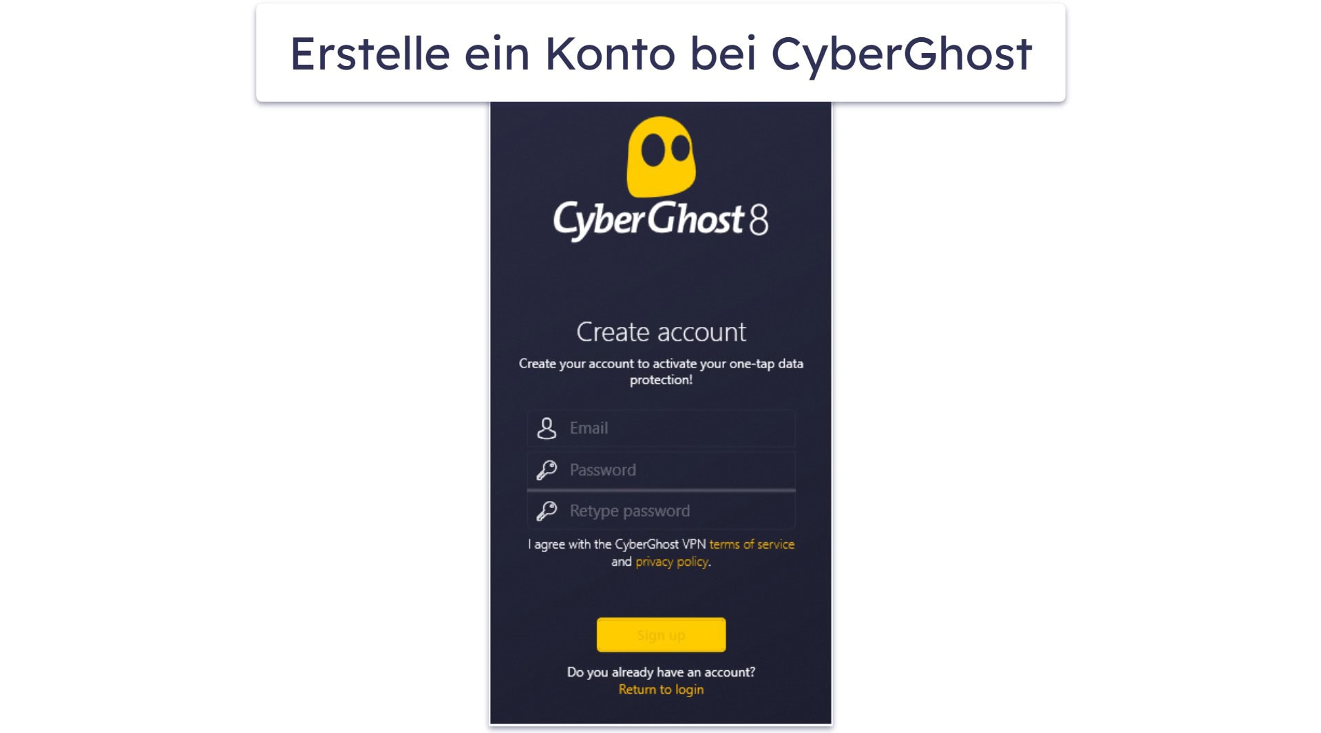 So kannst du dir die kostenlose Testversion von CyberGhost holen