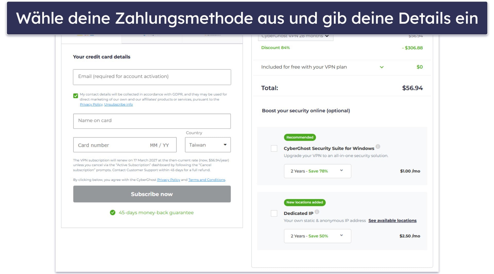So kannst du CyberGhost VPN risikofrei für 45 Tage testen (Schritt-für-Schritt-Anleitung)