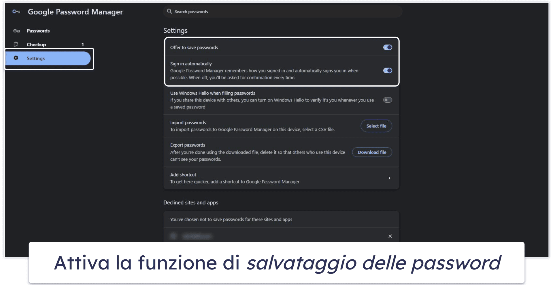 Come gestire le password salvate su Chrome nel 2026