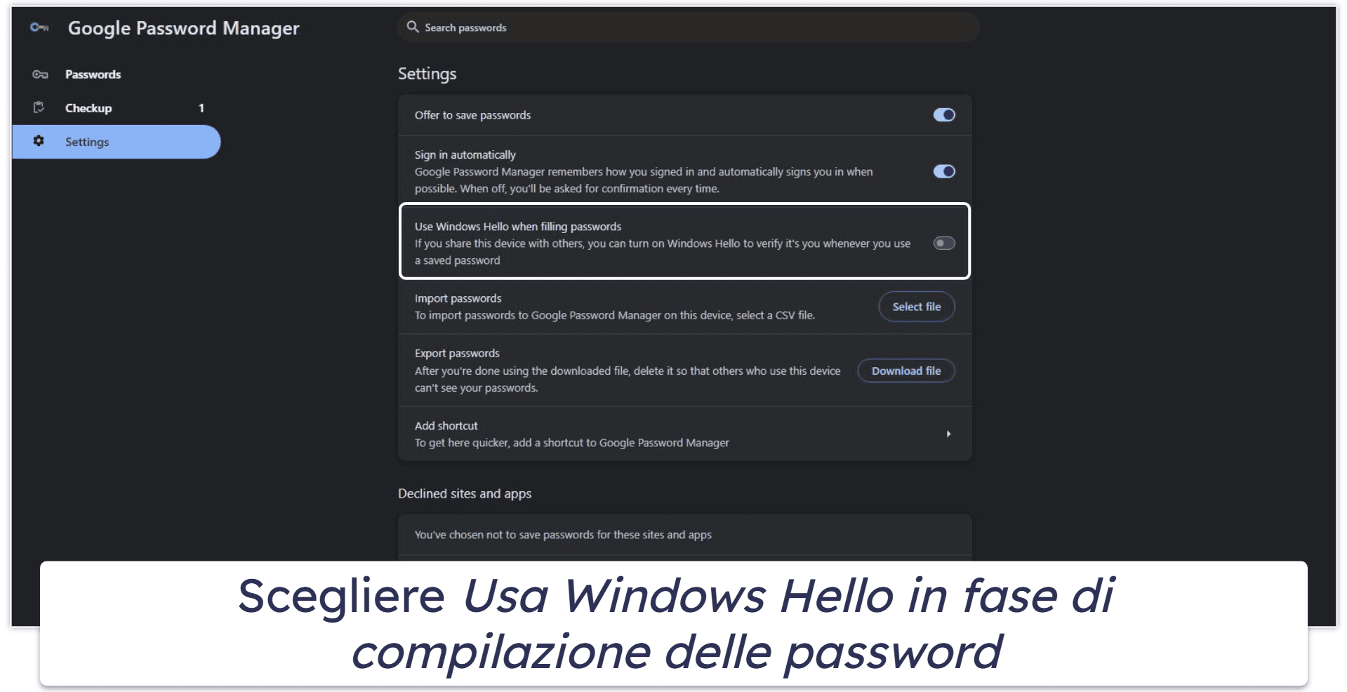 Come gestire le password salvate su Chrome nel 2026