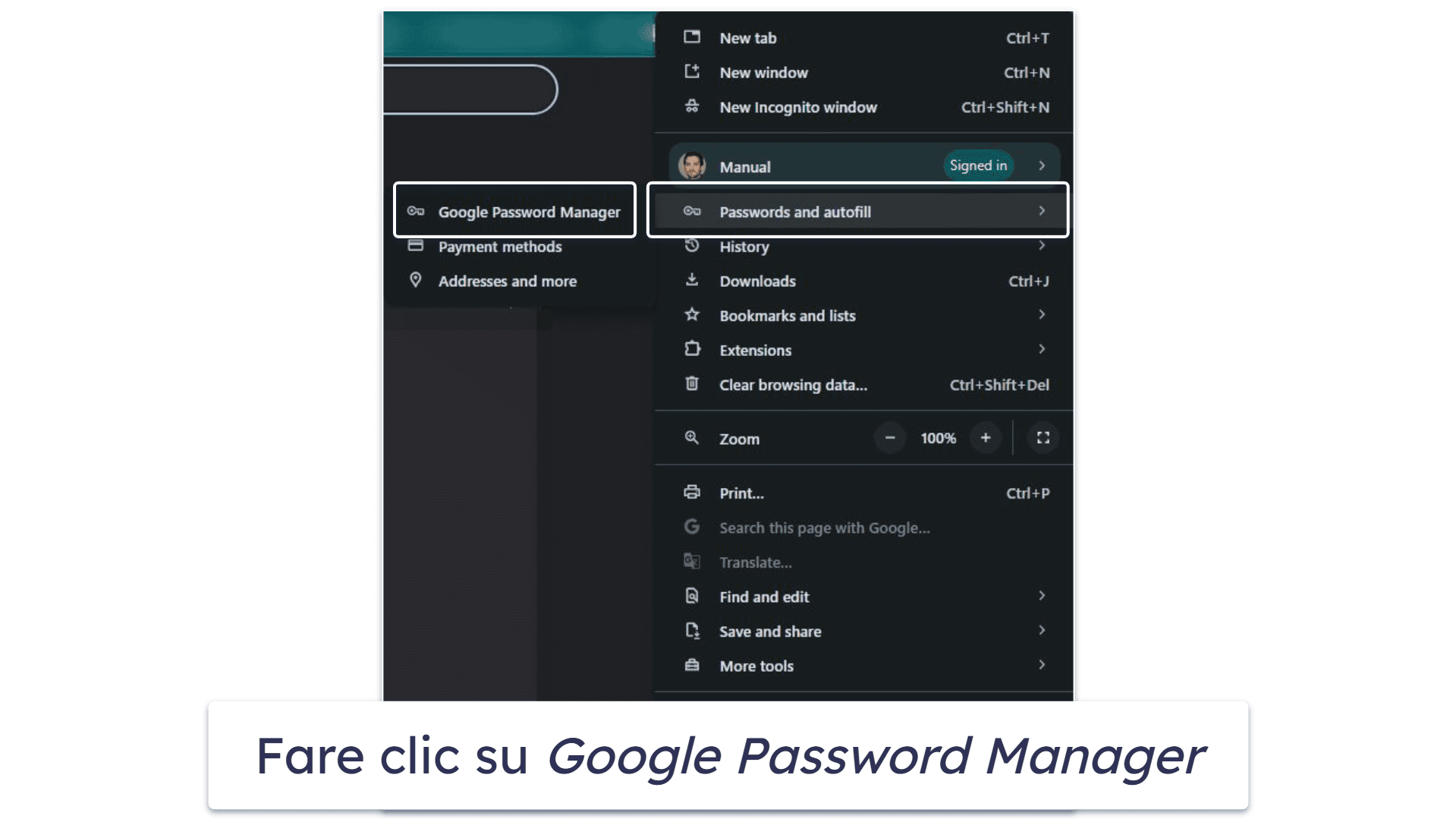 Come esportare le password di Chrome verso un gestore di password di terze parti