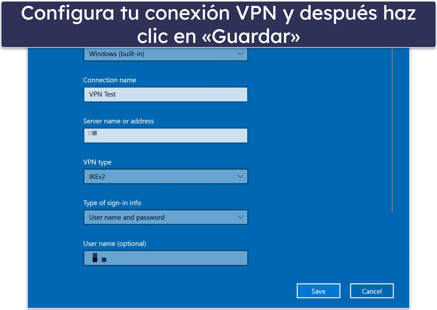Cómo instalar VPN manualmente en cualquier dispositivo