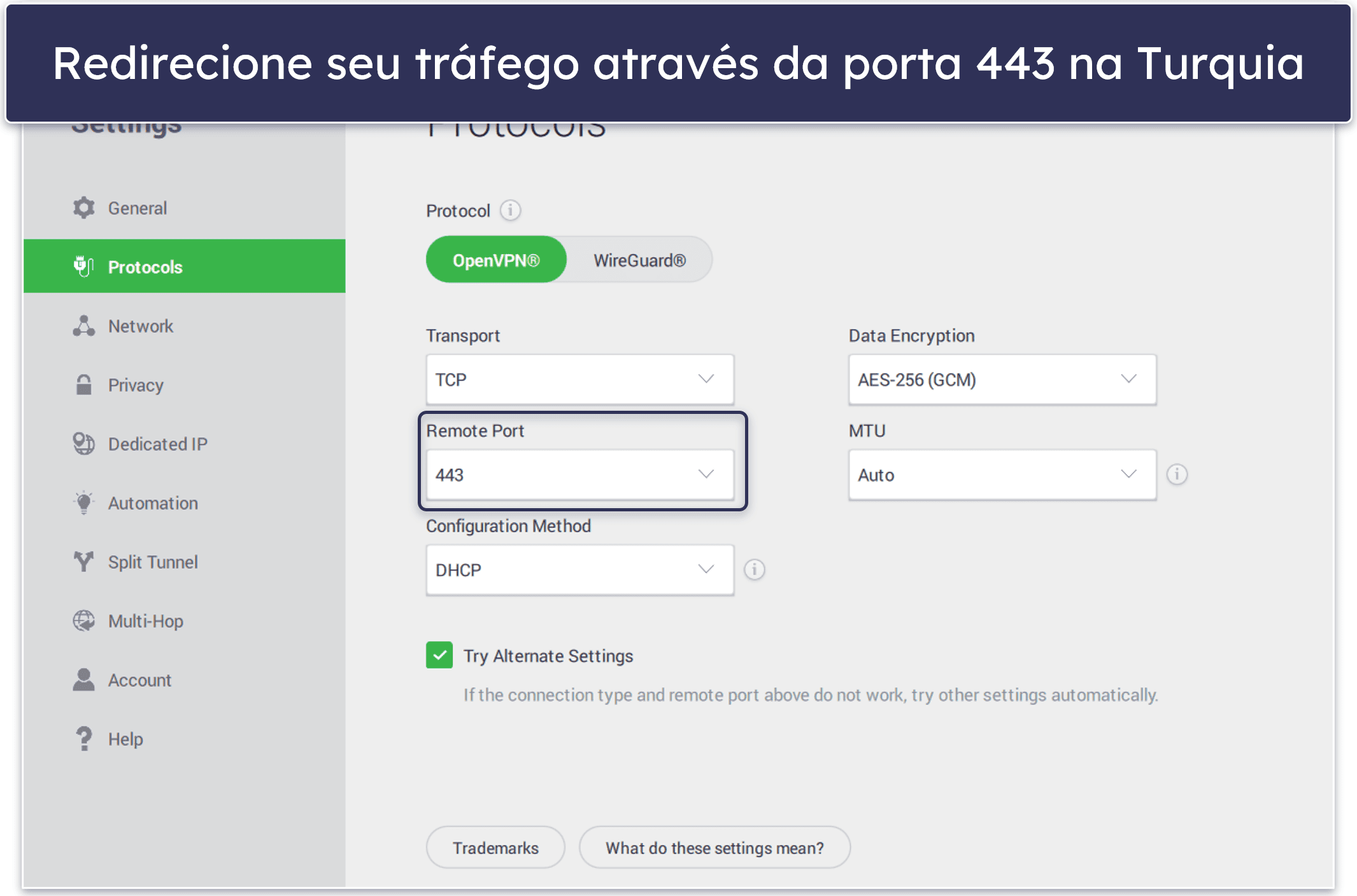 🥈2. Private Internet Access: VPN personalizável para a Turquia