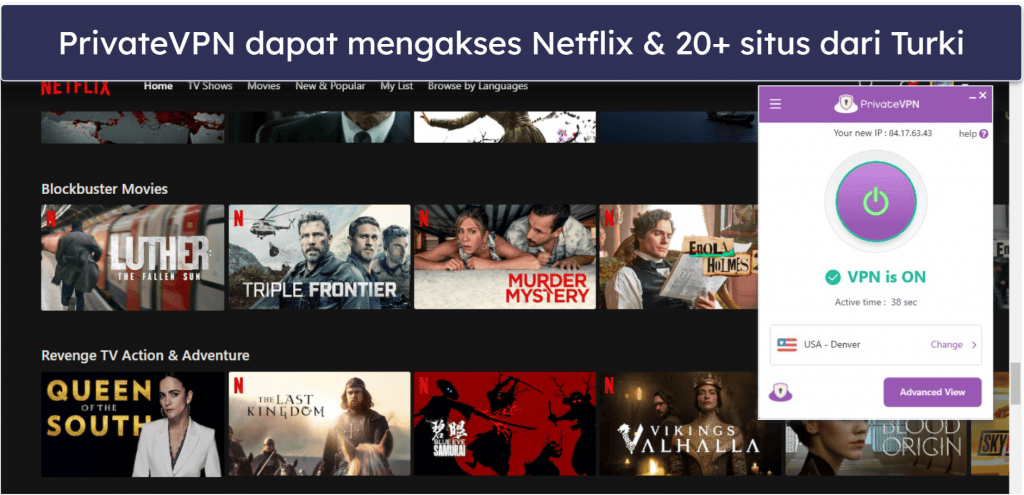 🥉3. PrivateVPN – VPN Super Mudah Bagi Pemula di Turki