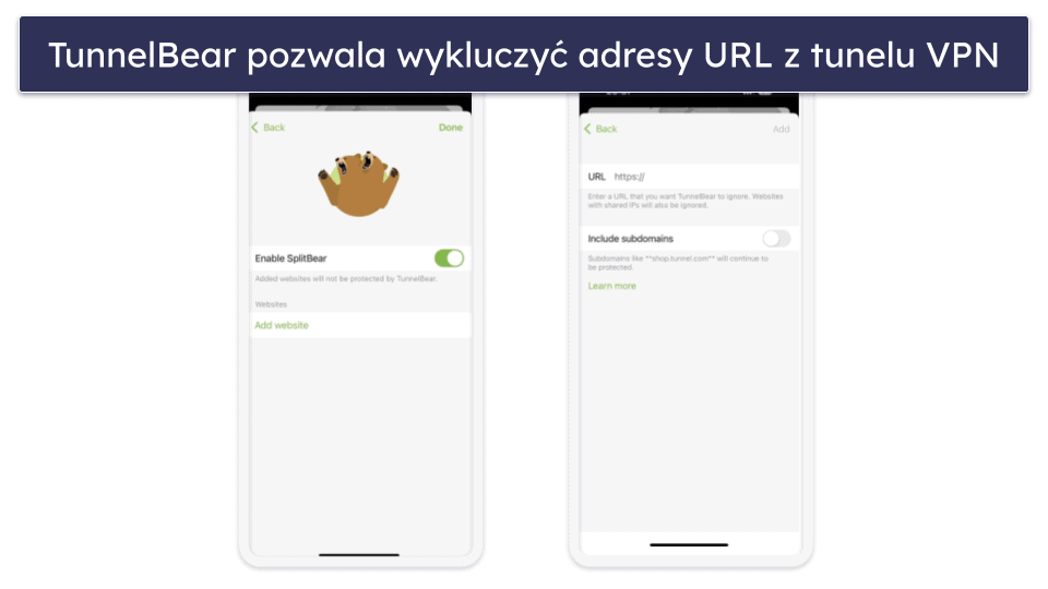 4. TunnelBear — Duża sieć serwerów dla iOS