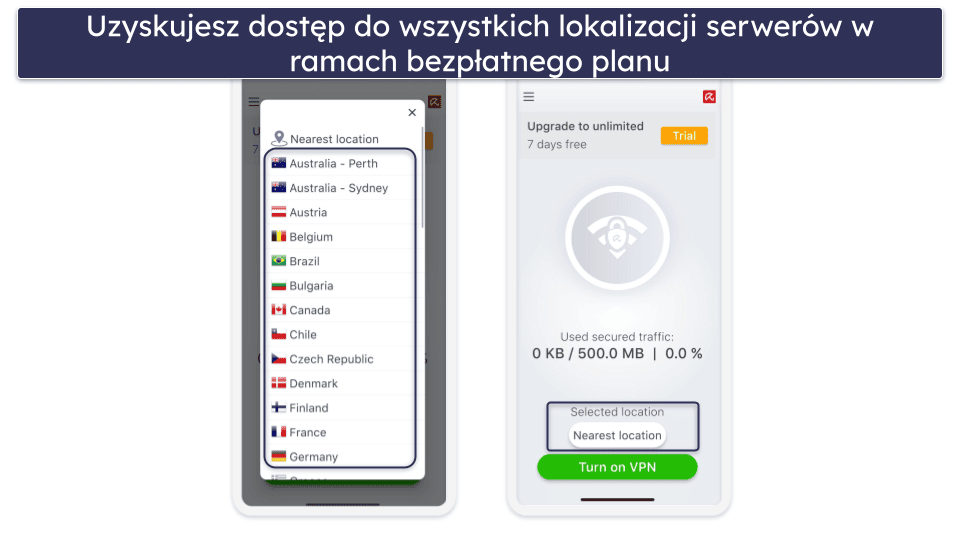 5. Avira Phantom VPN — Dobry do codziennego przeglądania na iOS