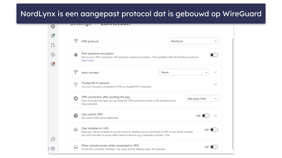 🥉3. NordVPN — Geweldige Wireguard-ondersteuning via het NordLynx-protocol