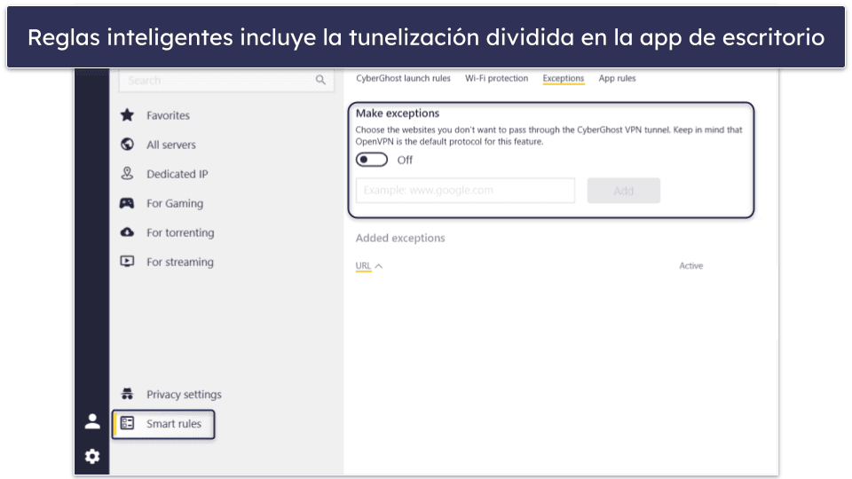 🥉3. CyberGhost VPN: Es una magnífica VPN cuya automatización facilita las conexiones en México