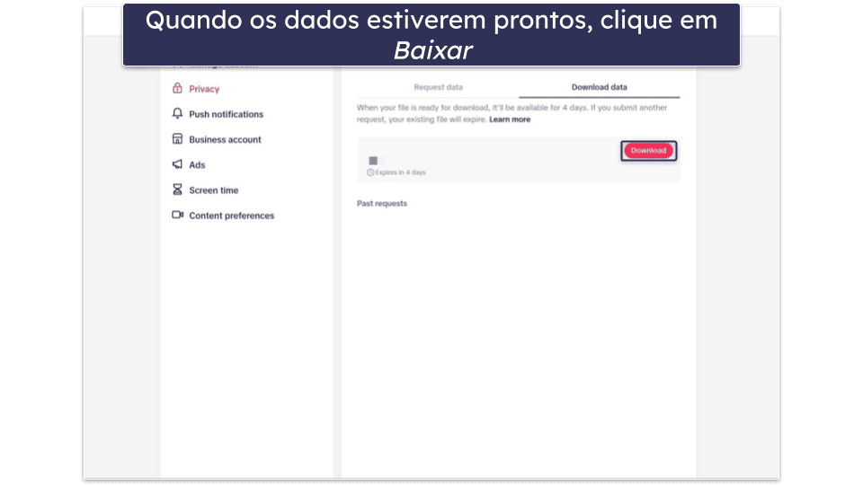 Como fazer backup da sua conta do TikTok antes de excluí-la