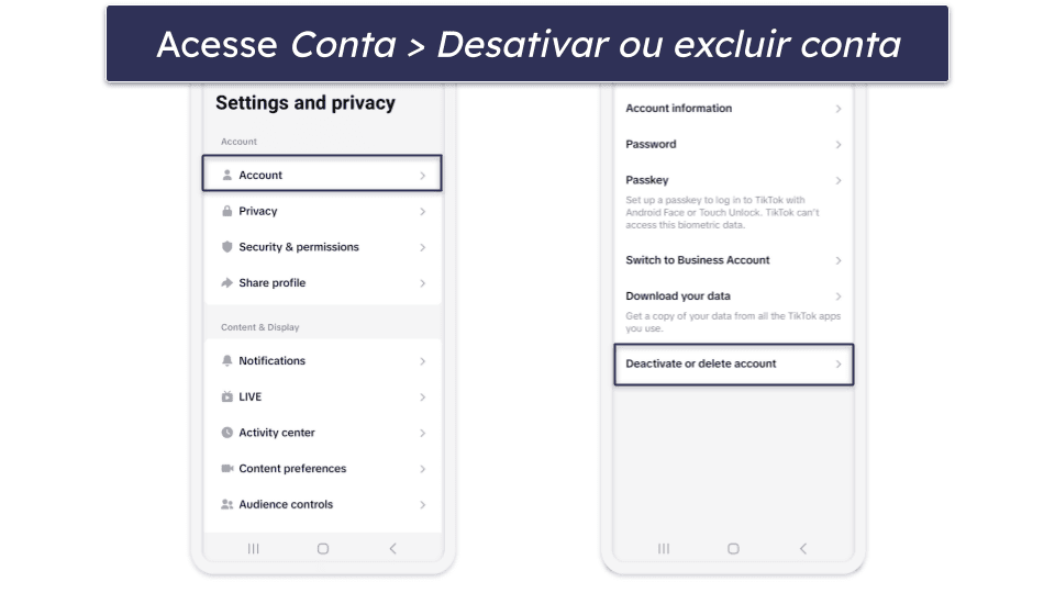 Como desativar sua conta do TikTok