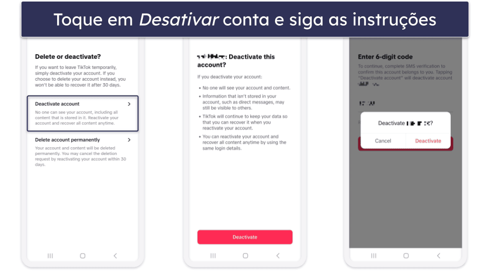 Como desativar sua conta do TikTok