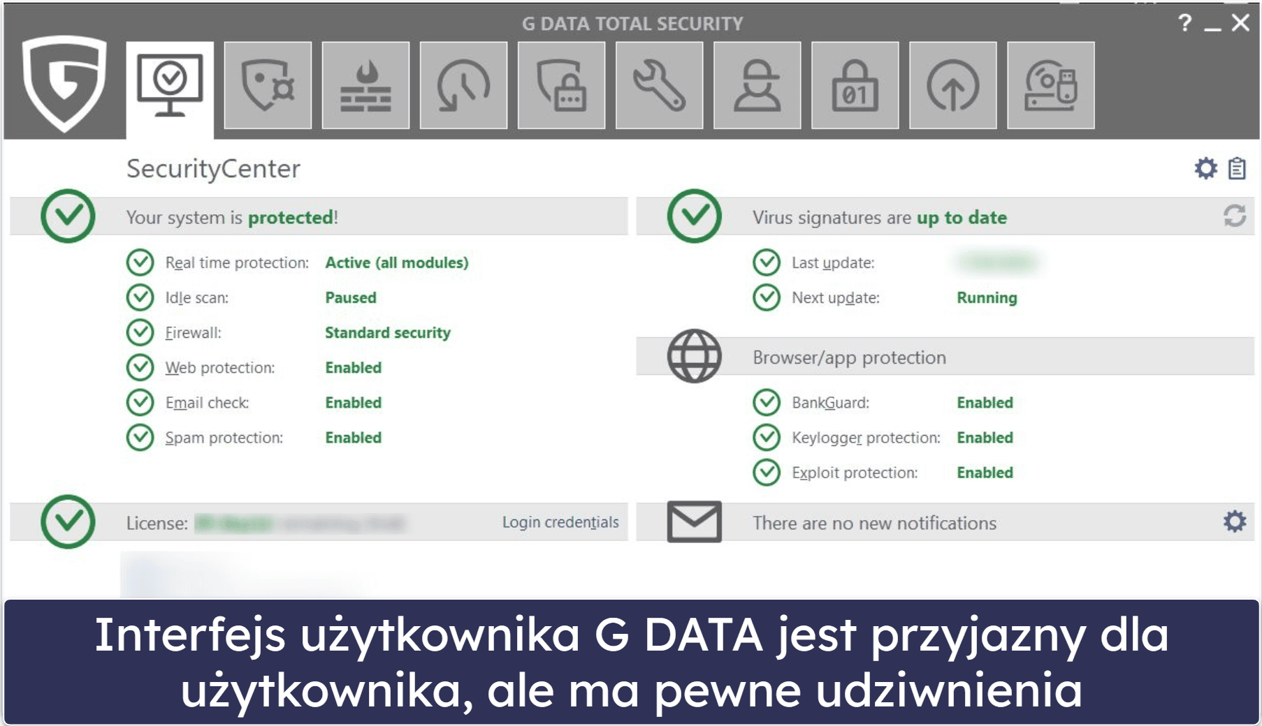 Łatwość użytkowania i konfiguracji G DATA — Łatwa instalacja, ale interfejs użytkownika może nie być intuicyjny
