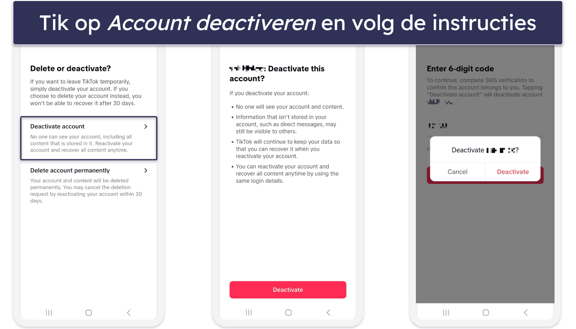 Hoe je TikTok account deactiveren