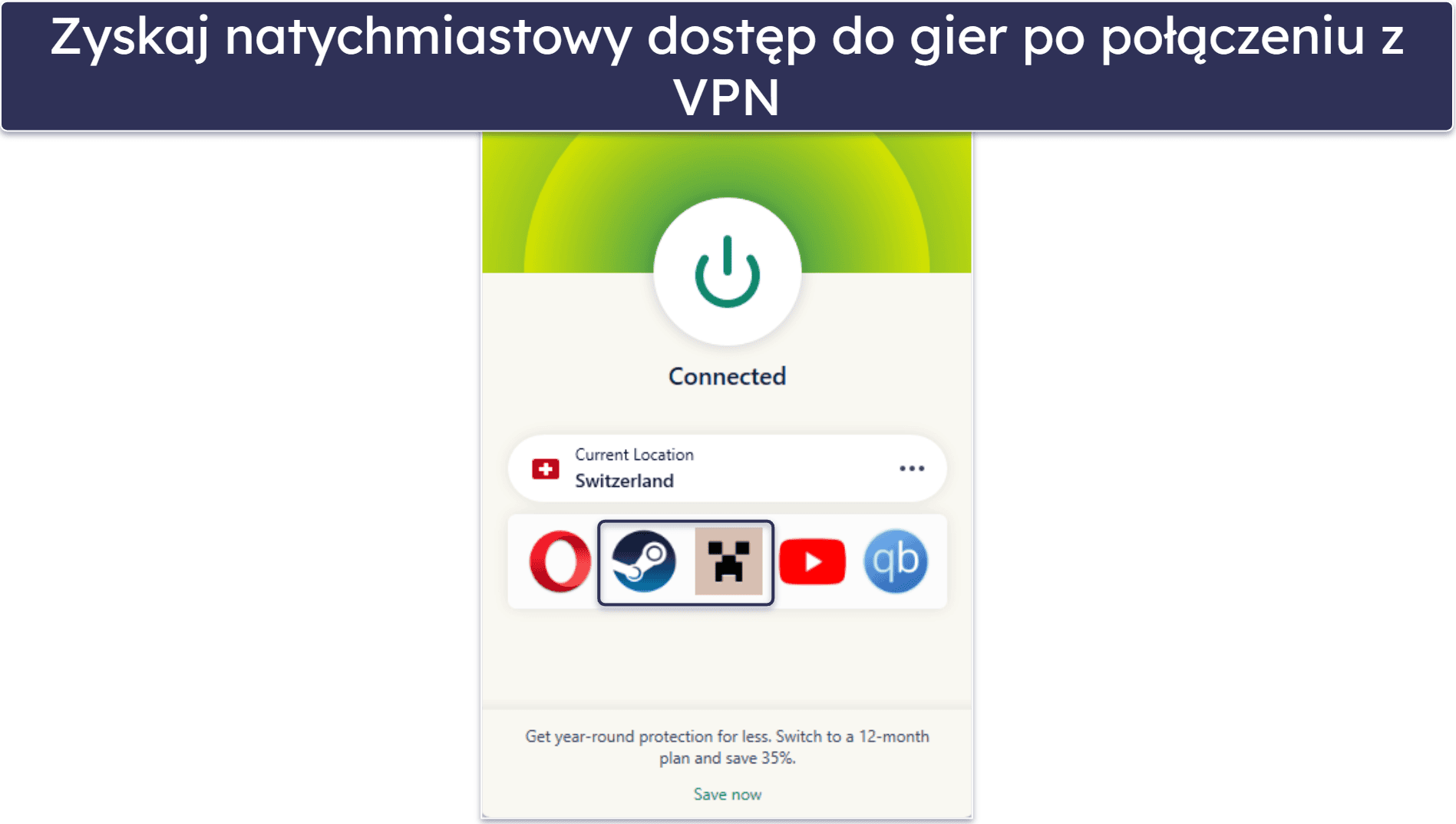 🥇1. ExpressVPN — najlepszy VPN do gier 2026