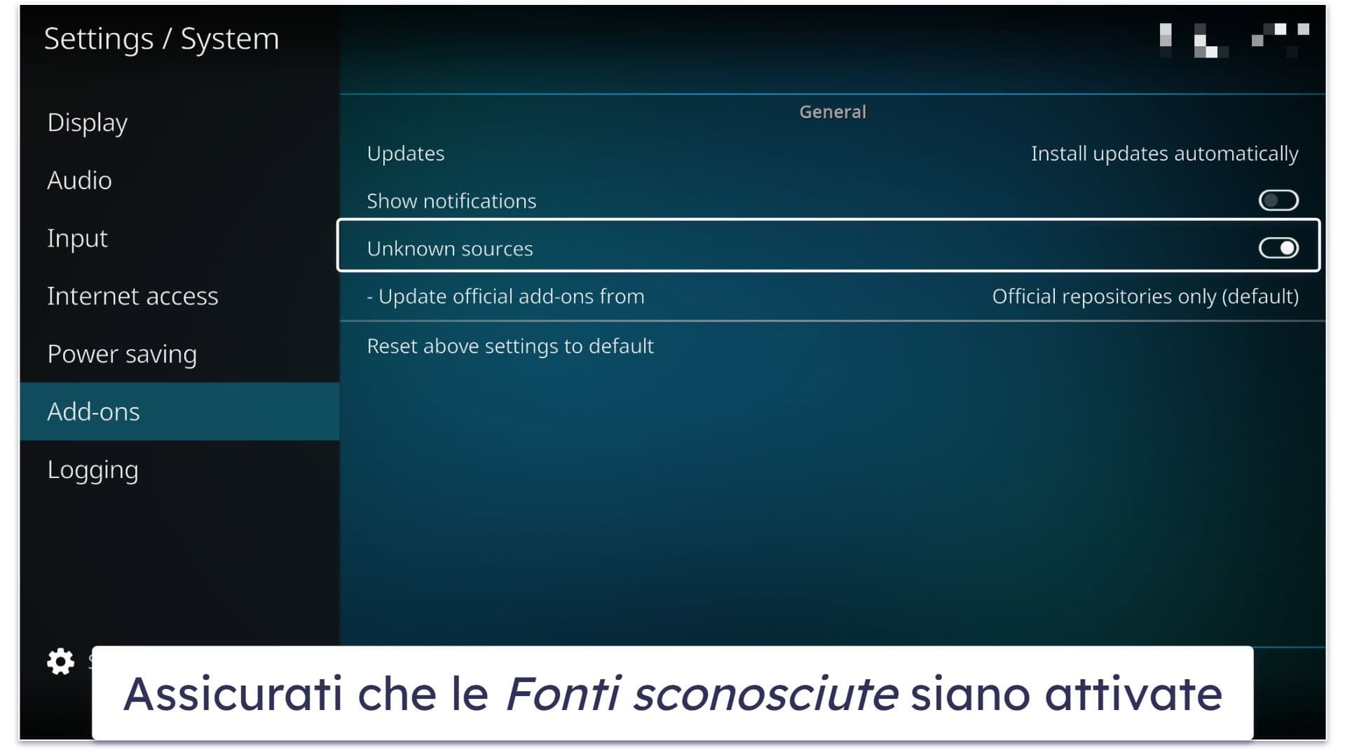 Come installare una build Kodi?