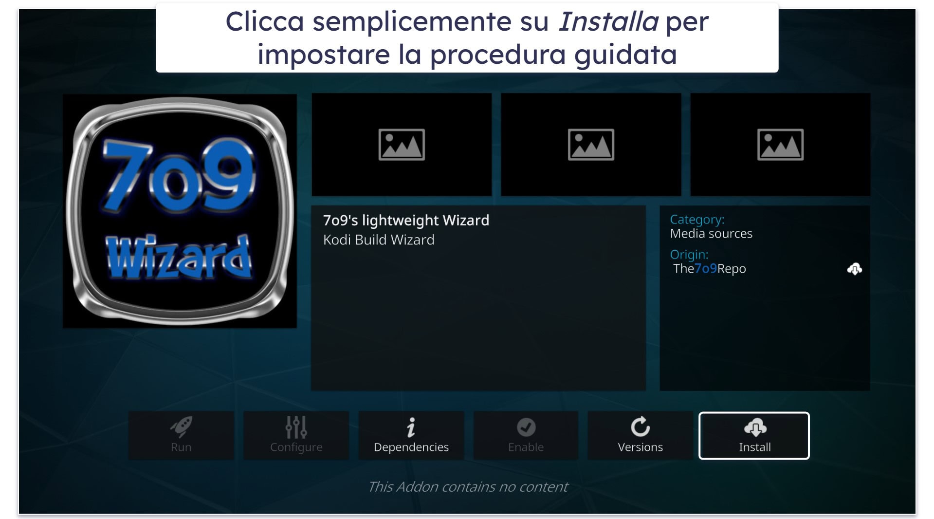 Come installare una build Kodi?