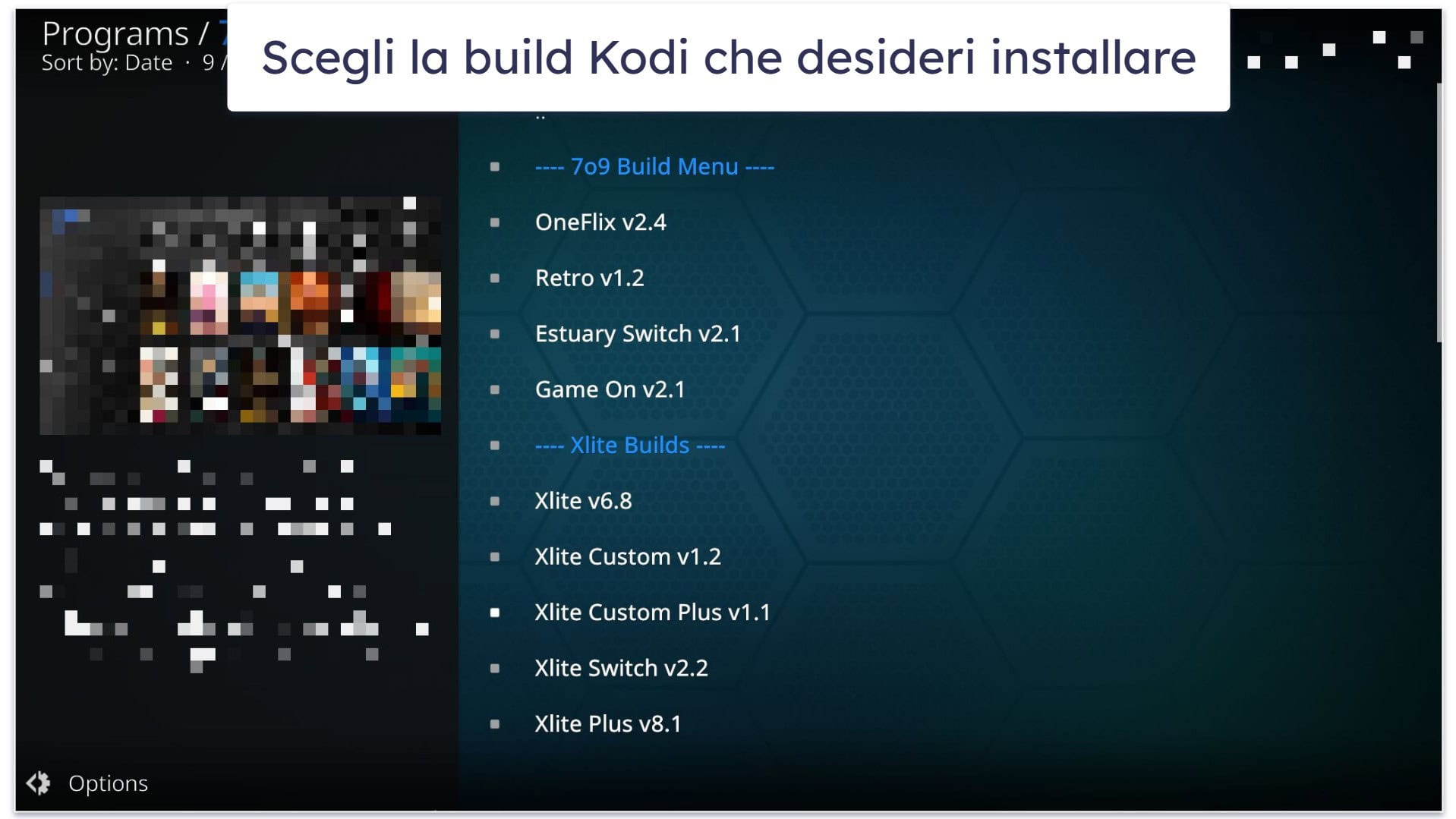 Come installare una build Kodi?