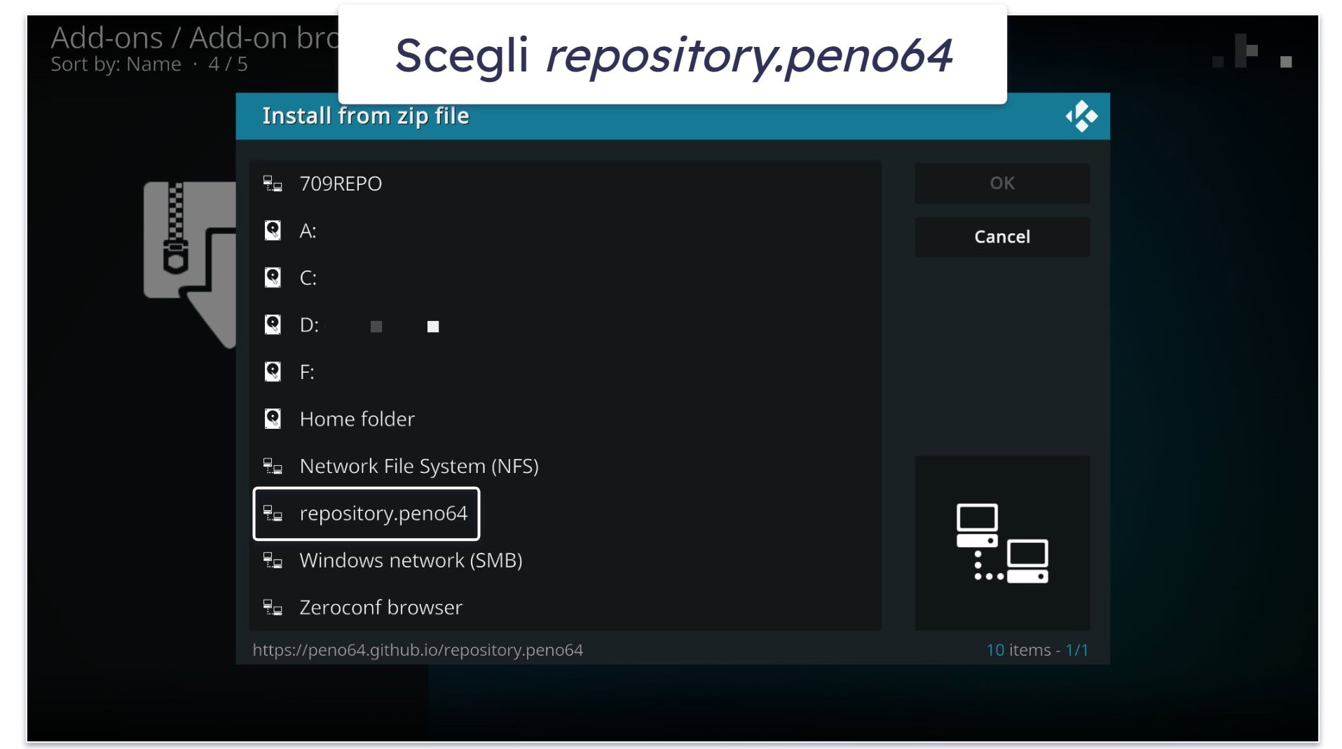Come disinstallare una build Kodi