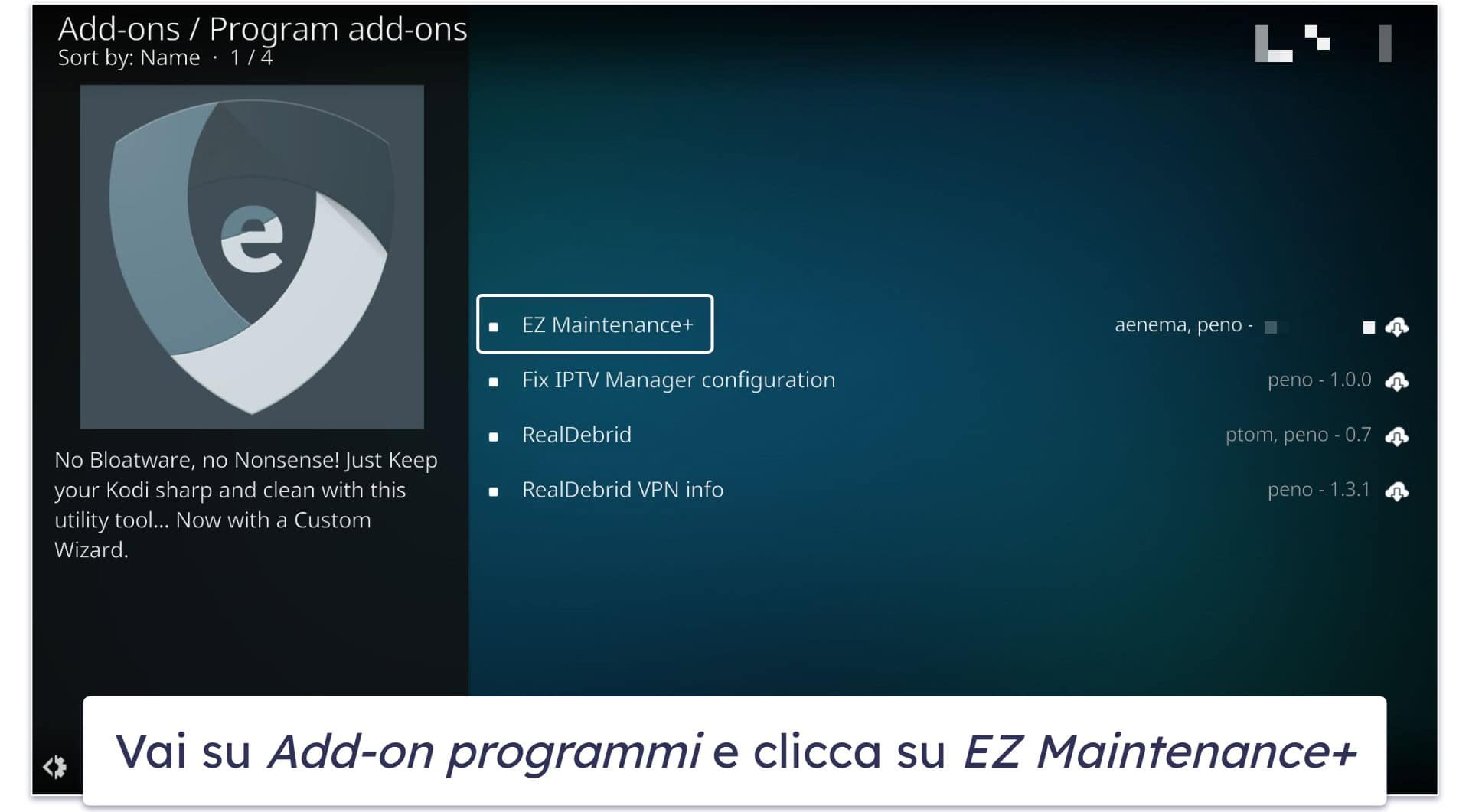 Come disinstallare una build Kodi