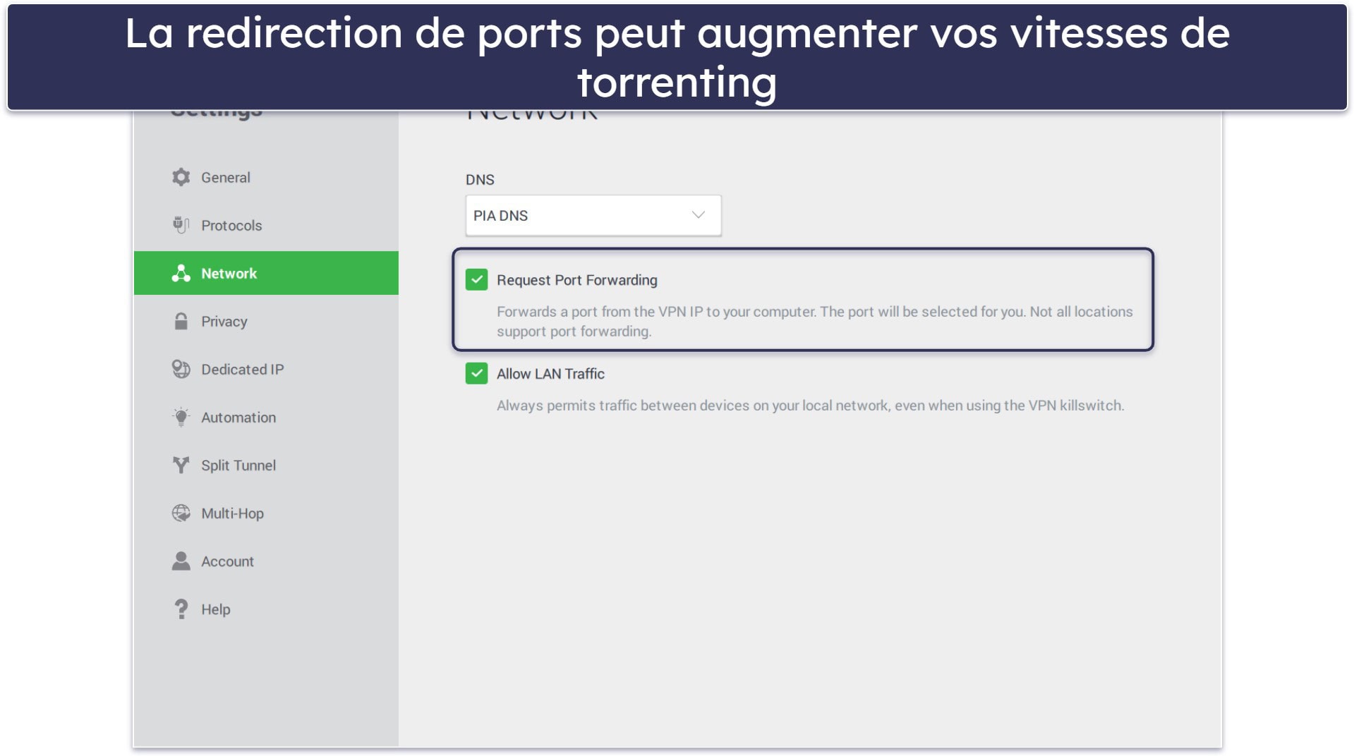 🥈2. Private Internet Access — Idéal pour le torrenting en Italie