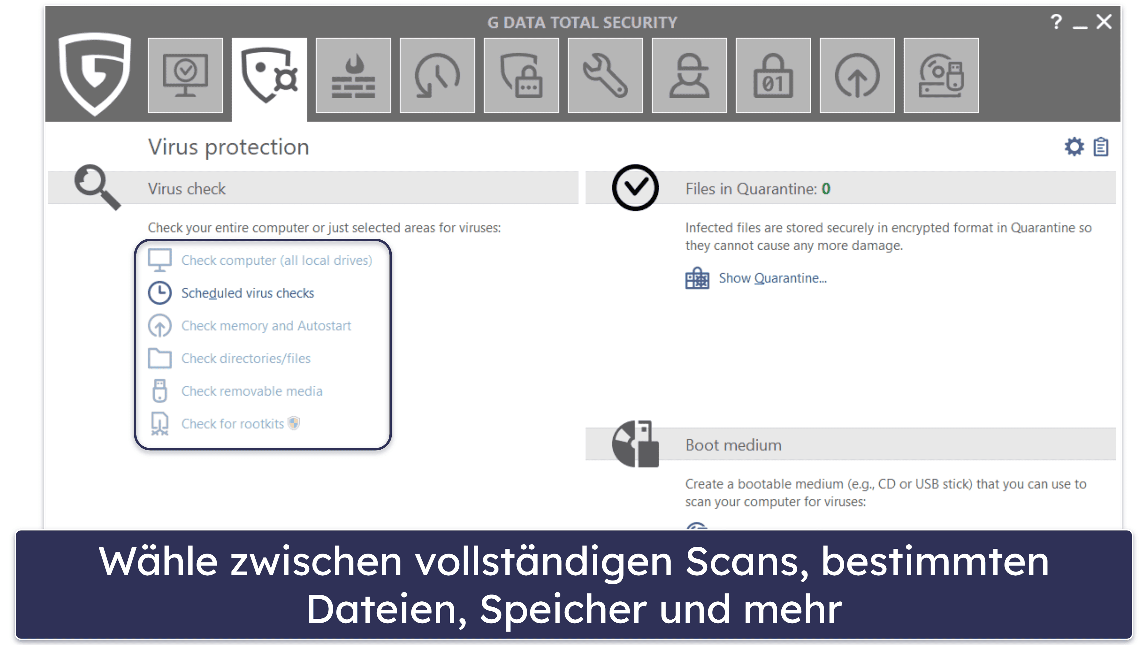 G DATA Sicherheitsfunktionen – Exzellenter Malware-Scanner (Powered by Bitdefender) + Extras