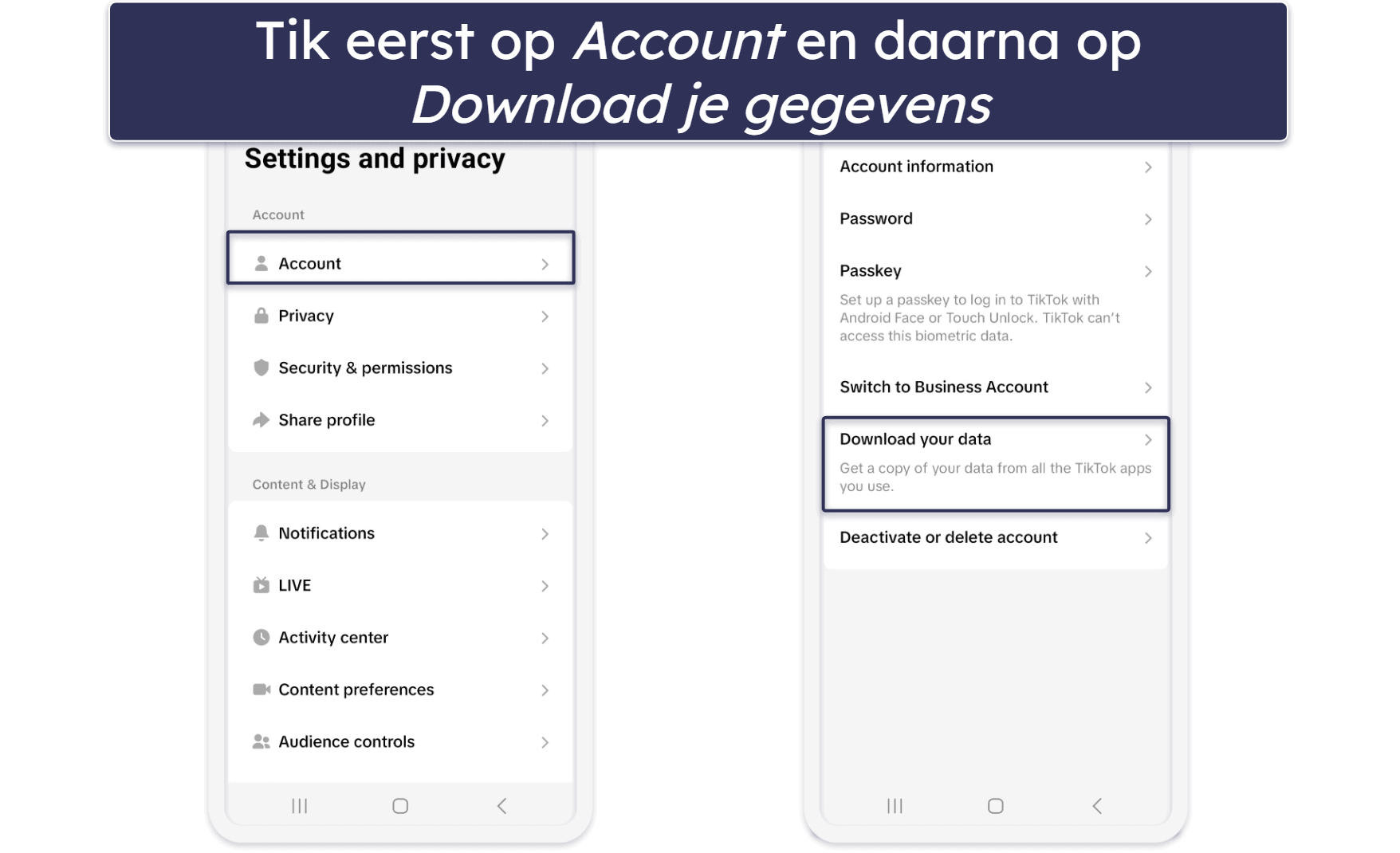 Hoe maak je een back-up van je TikTok account voordat je het verwijdert