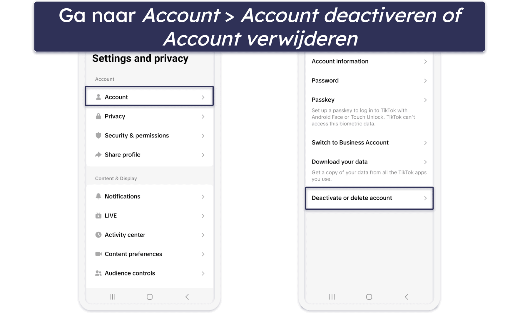 Hoe je TikTok account deactiveren