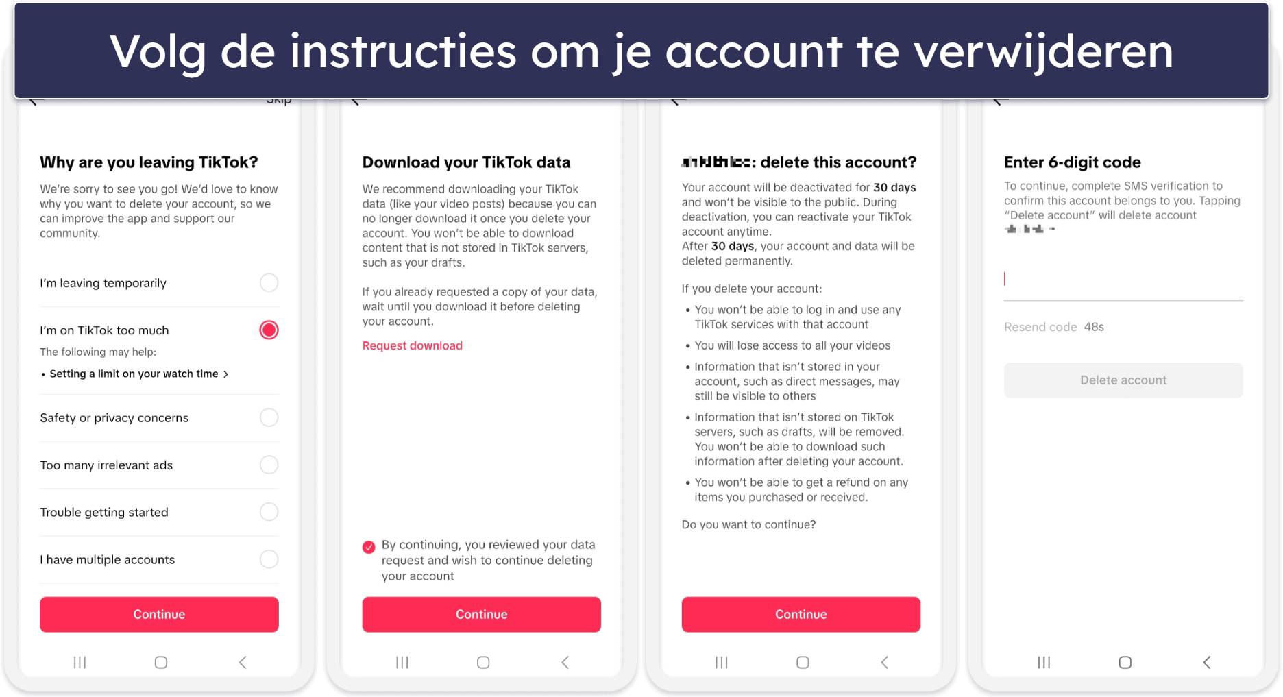 Hoe kun je je TikTok account verwijderen