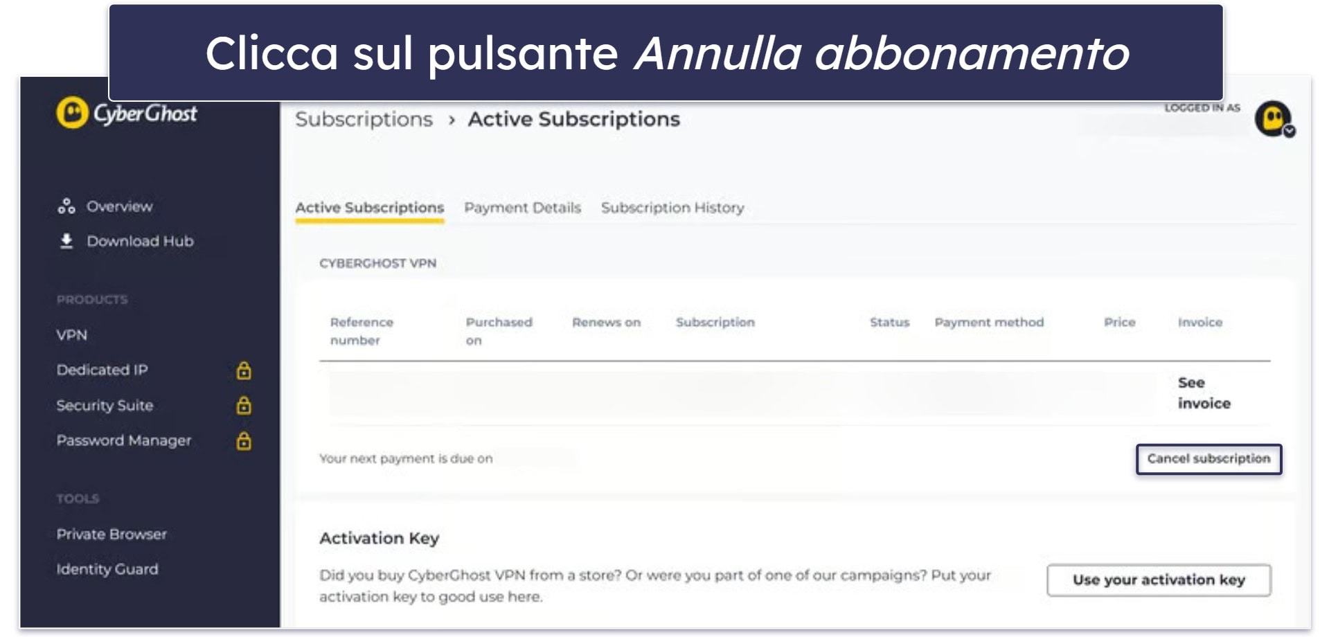 Prova CyberGhost VPN senza rischi per 45 giorni (guida passo-passo)