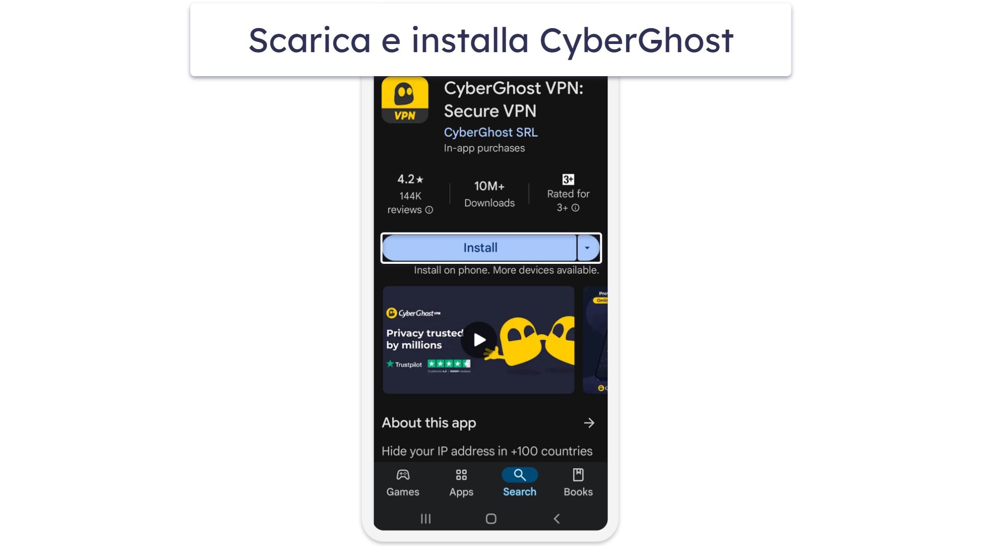 Come richiedere la prova gratuita di CyberGhost