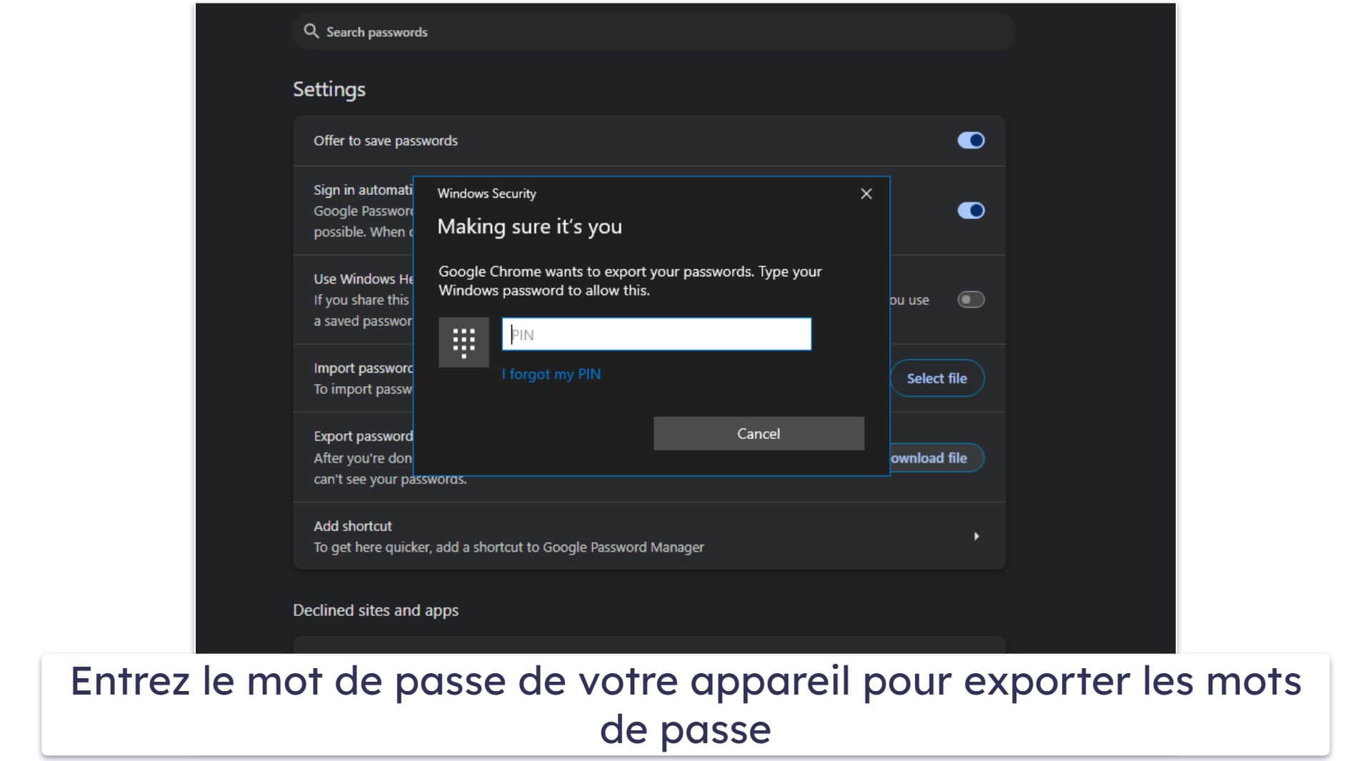 Comment exporter les mots de passe enregistrés sur Chrome vers un gestionnaire de mots de passe tiers