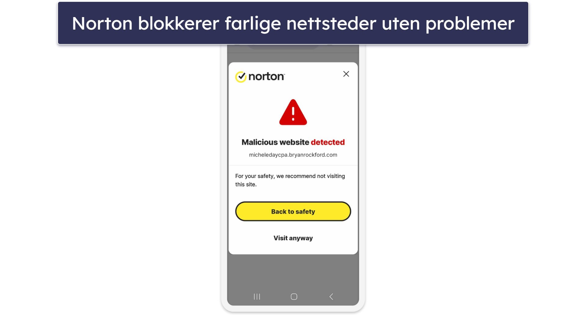 🥇1. Norton — avansert nettsikkerhetsbeskyttelse for Android
