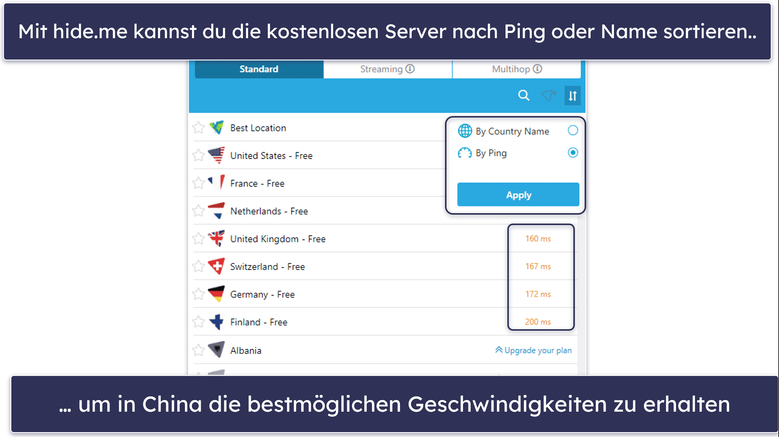 4. hide.me: Gute Sicherheitsfunktionen für das Surfen im Internet in China