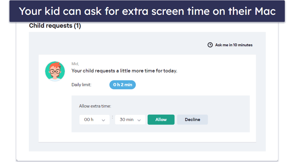 5. Kaspersky Safe Kids — Set Flexible Time Limits for Mac Usage