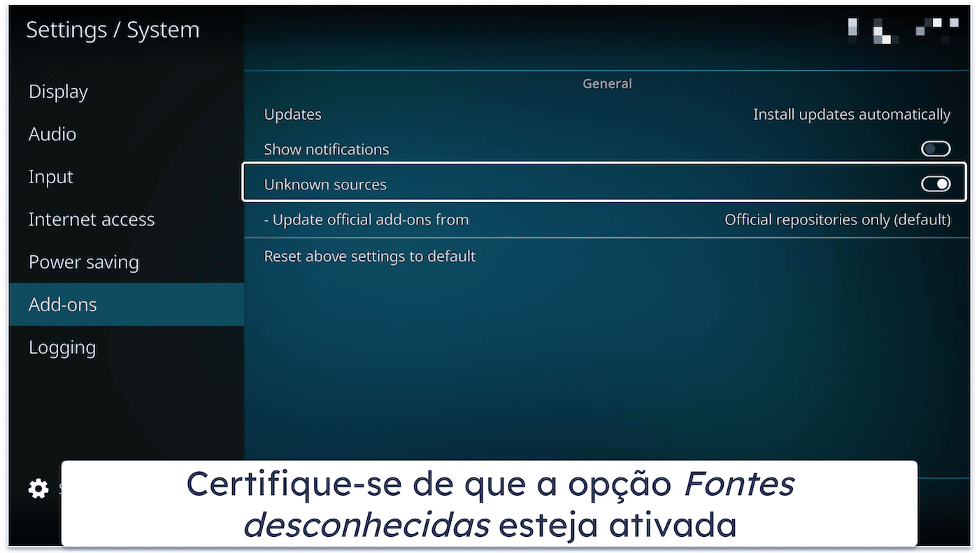 Como você instala uma Build no Kodi?