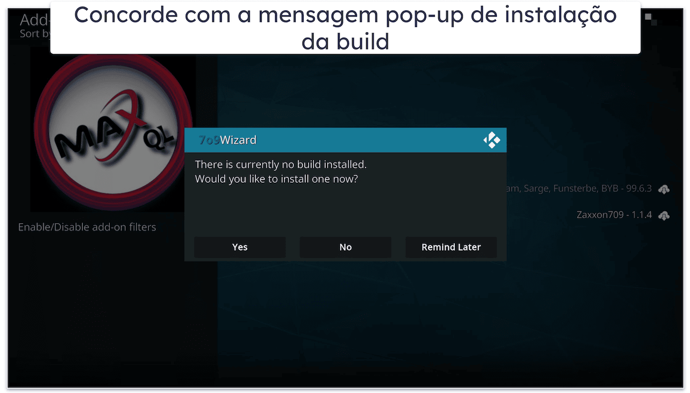 Como você instala uma Build no Kodi?