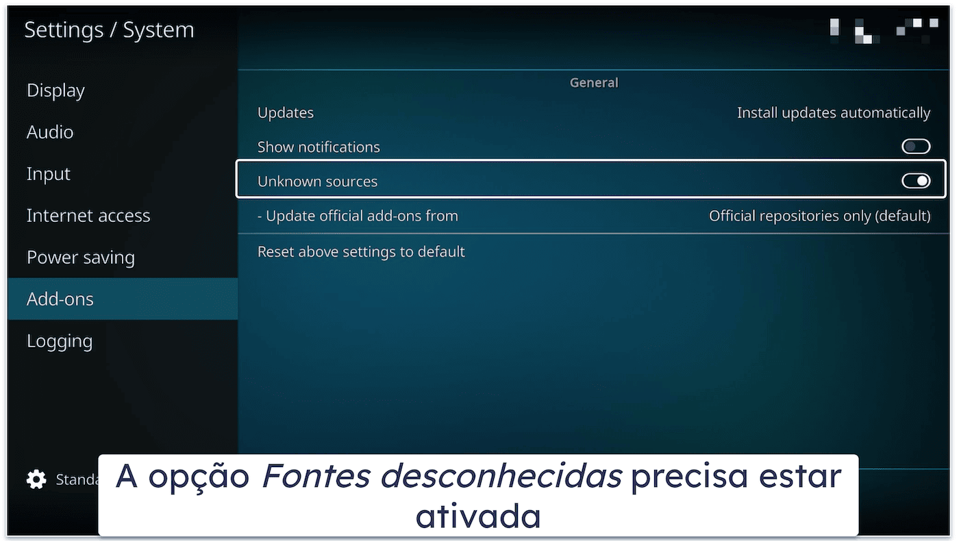 Como desinstalar uma Build no Kodi