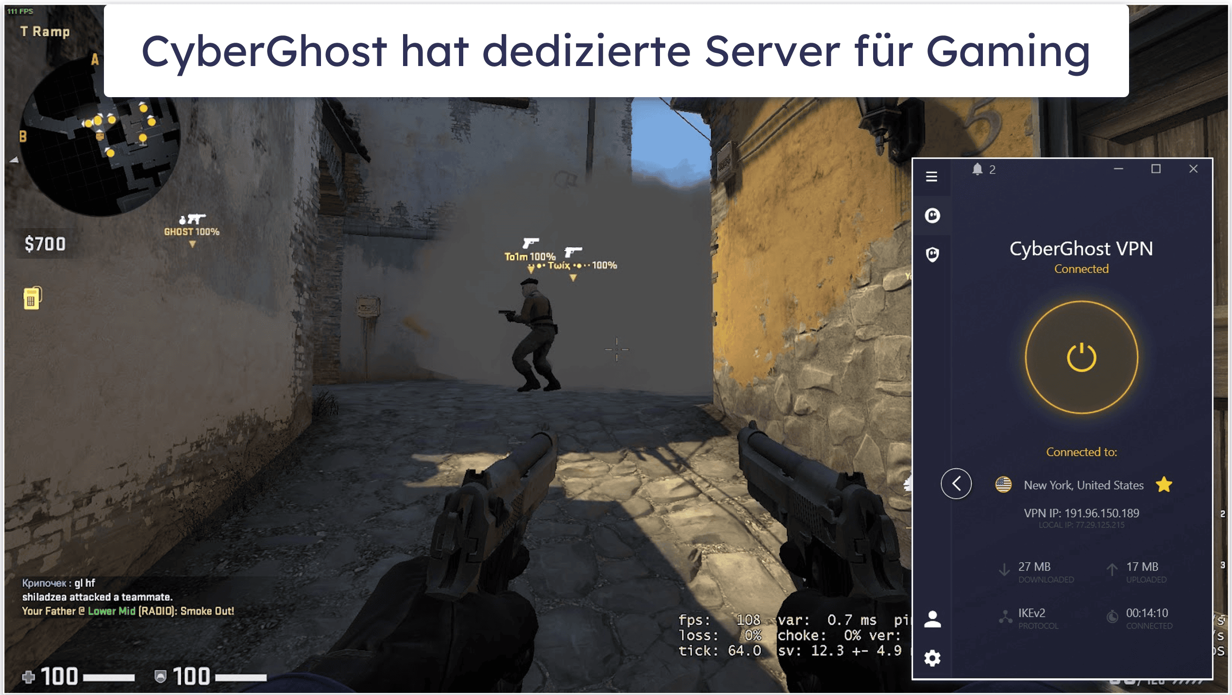 CyberGhost VPN vs ExpressVPN