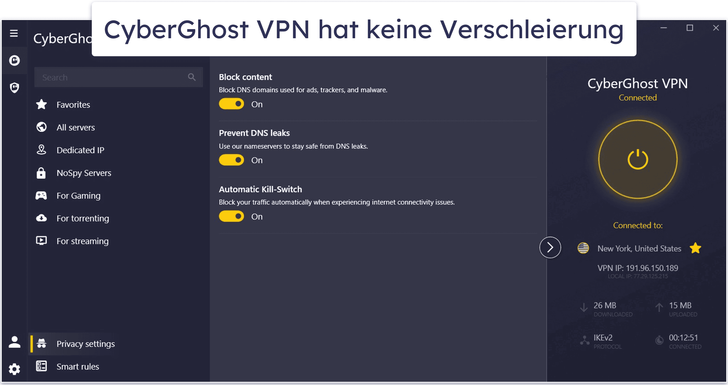 CyberGhost VPN vs ExpressVPN