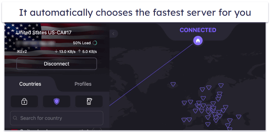 🥈2. Proton VPN — Free VPN for Mac With Unlimited Data + No Speed Limits