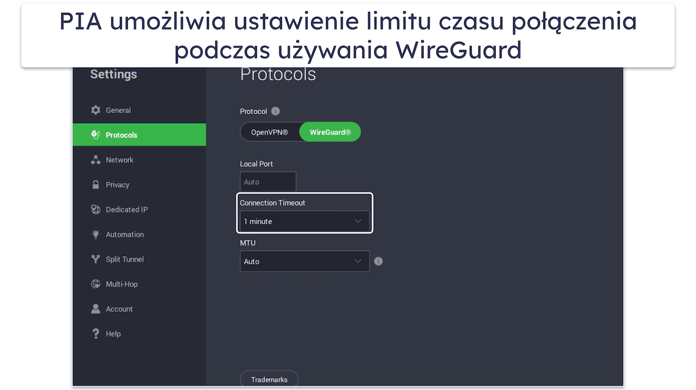 🥇1. Private Internet Access — najlepszy VPN WireGuard w 2026 roku