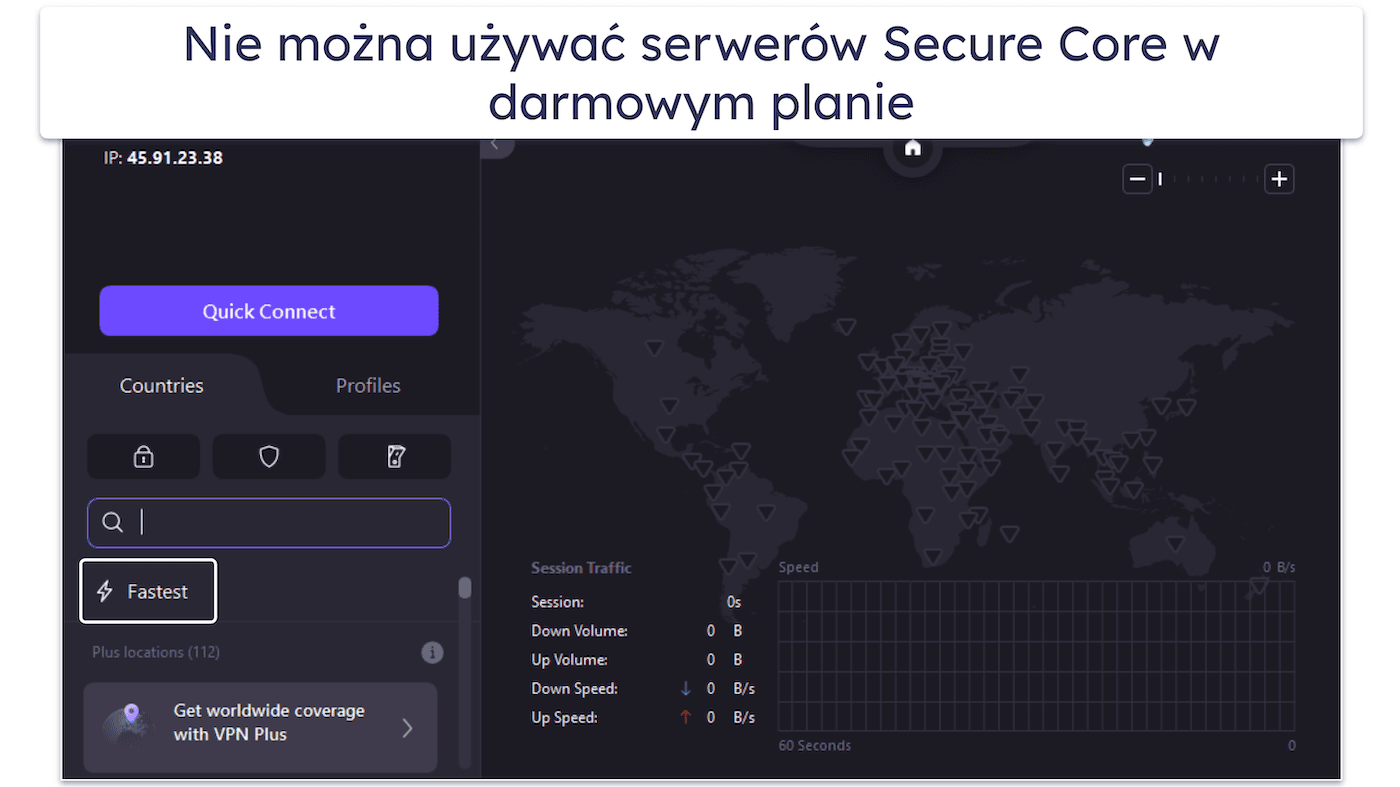 5. Proton VPN — doskonała prywatność + atrakcyjny plan darmowy